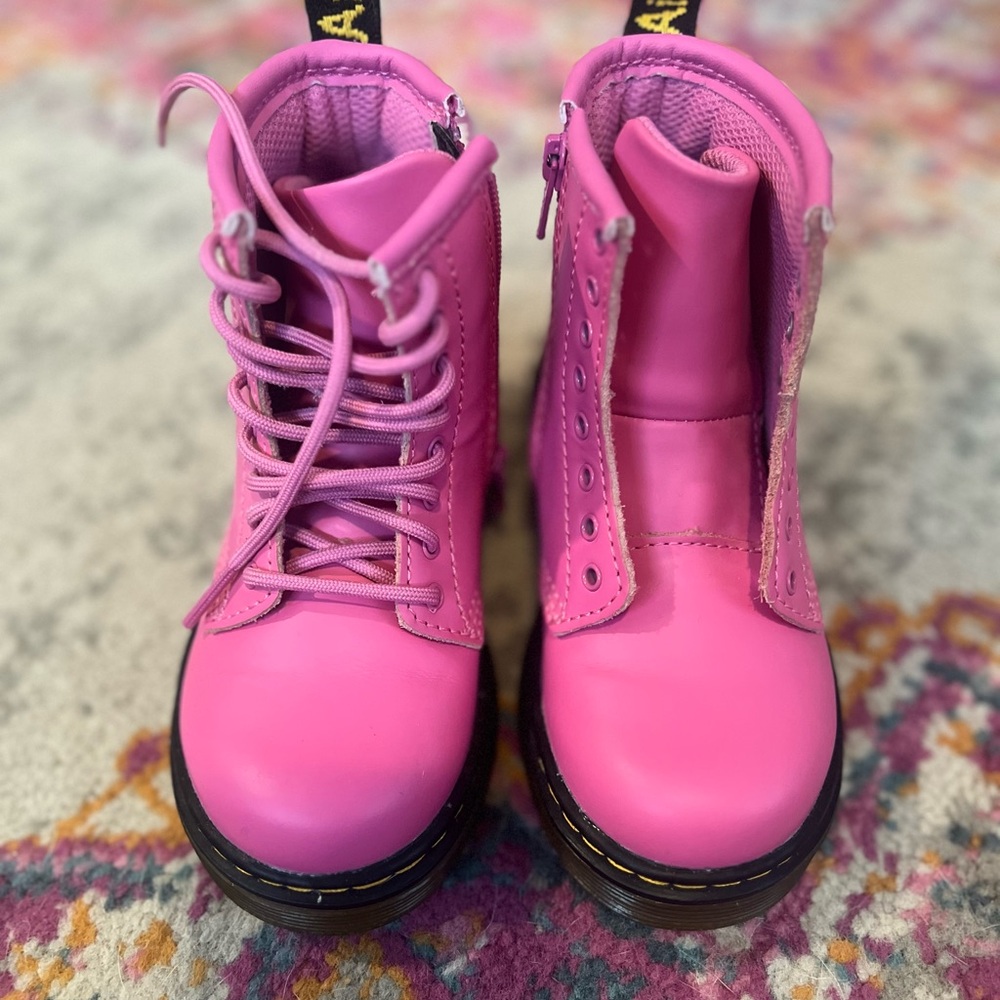 Pink Combat Boots